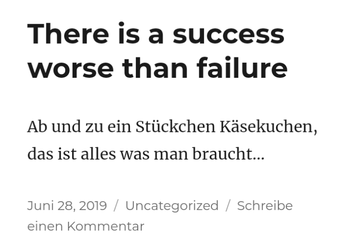 There is a success worse than failure